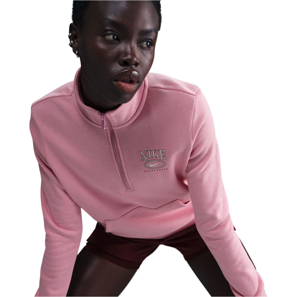 Nike sudadera mujer W NSW CLUB FLC MOCK GX QZ TOP 04