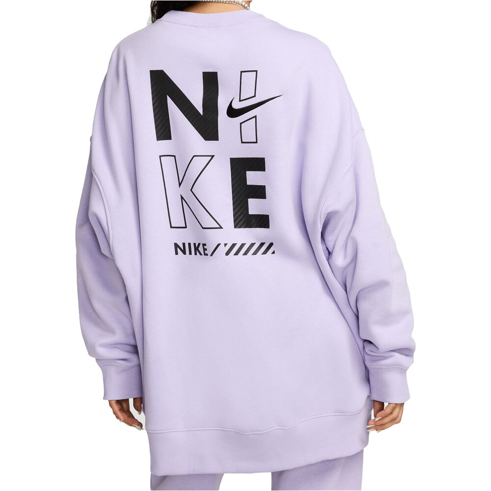 Nike sudadera mujer W NSW FLC OS CREW GLS vista trasera