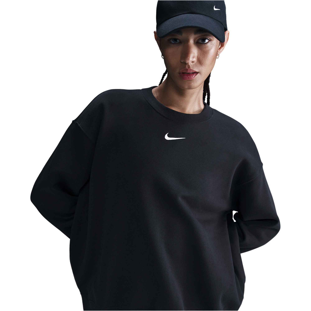 Nike sudadera mujer W NSW PHNX FLC OS LONG CREW vista detalle