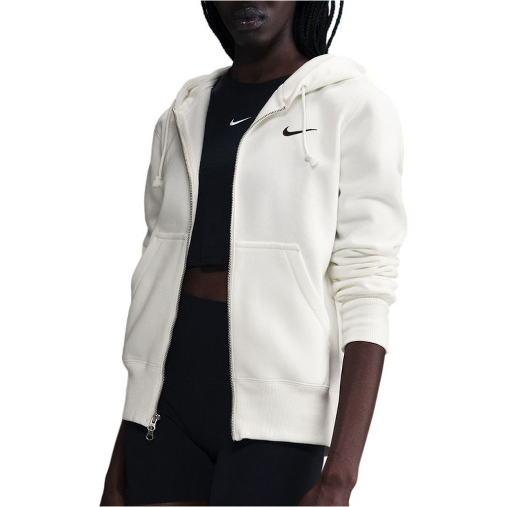 Nike sudadera mujer W NSW PHNX FLC STD FZ HDY vista frontal