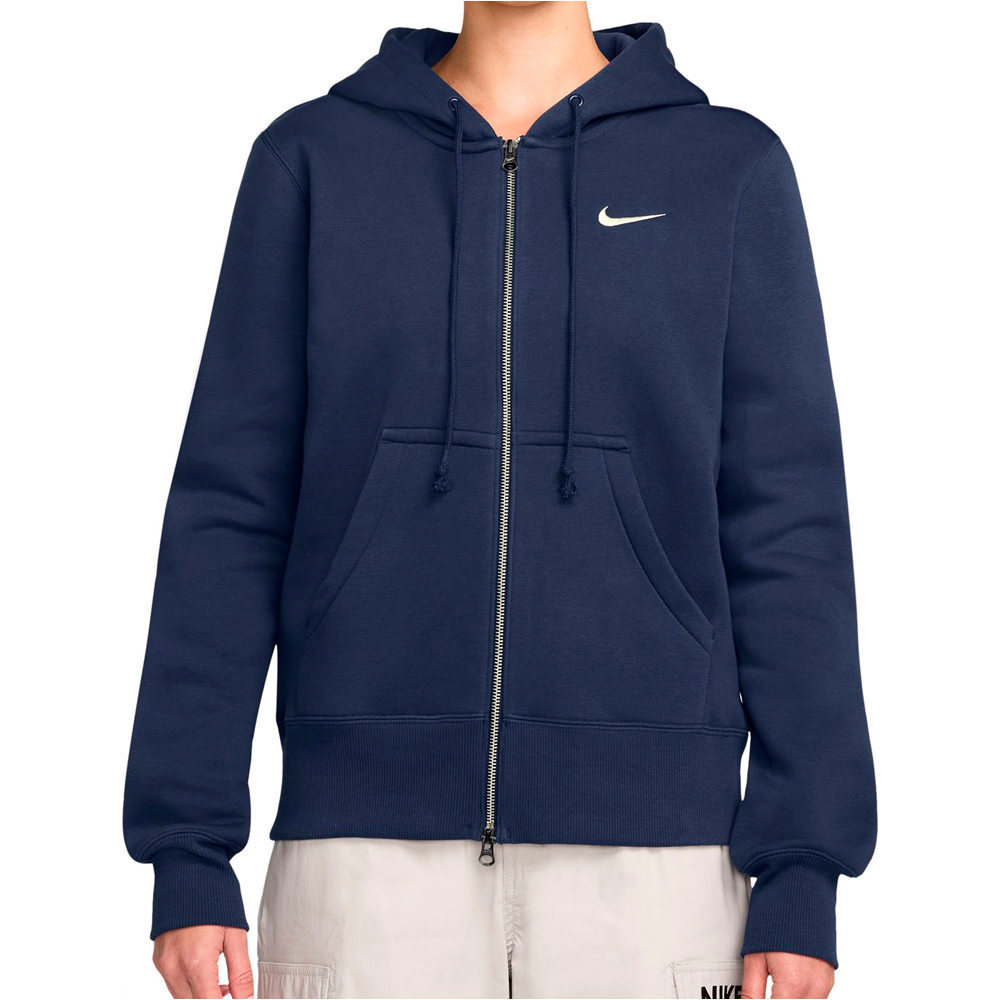 Nike sudadera mujer W NSW PHNX FLC STD FZ HDY vista frontal