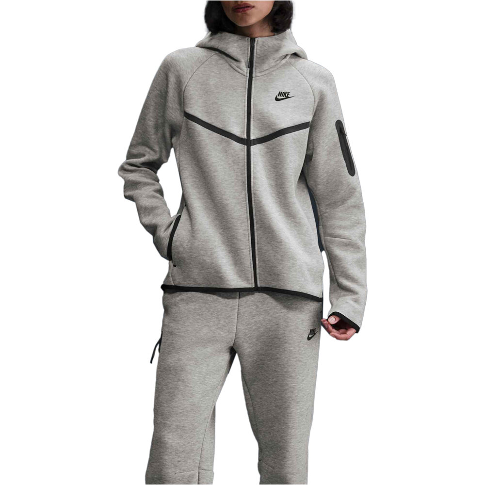 Nike sudadera mujer W NSW TCH FLC WR FZ HDY 2 vista frontal