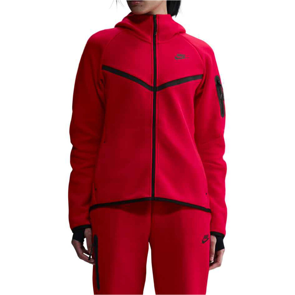 Nike sudadera mujer W NSW TCH FLC WR FZ HDY 2 vista frontal
