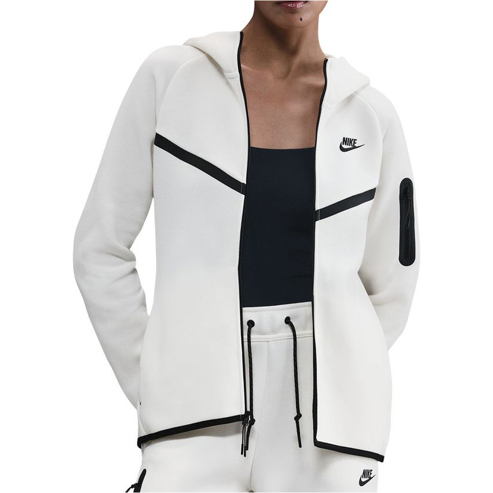 Nike sudadera mujer W NSW TCH FLC WR FZ HDY 2 vista frontal