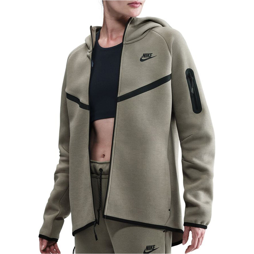 Nike sudadera mujer W NSW TCH FLC WR FZ HDY 2 vista frontal