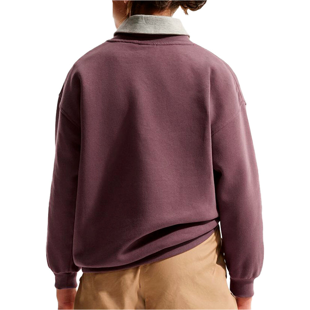 Nike sudadera niña G NSW CLUB FLC OVRSZD CREW LBR vista trasera