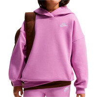 Nike sudadera niña G NSW CLUB FLC OVRSZD PO HDY vista frontal