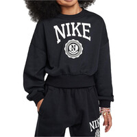 Nike sudadera niña G NSW CLUB FT BXY CREW GX STAR vista frontal