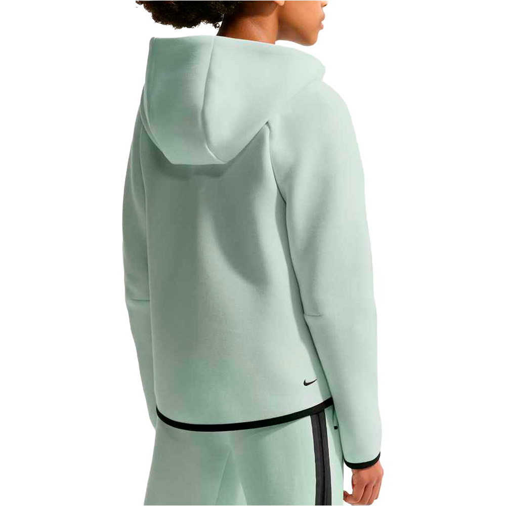 Nike sudadera niña G NSW TCH FLC HD FZ LS - PD vista trasera