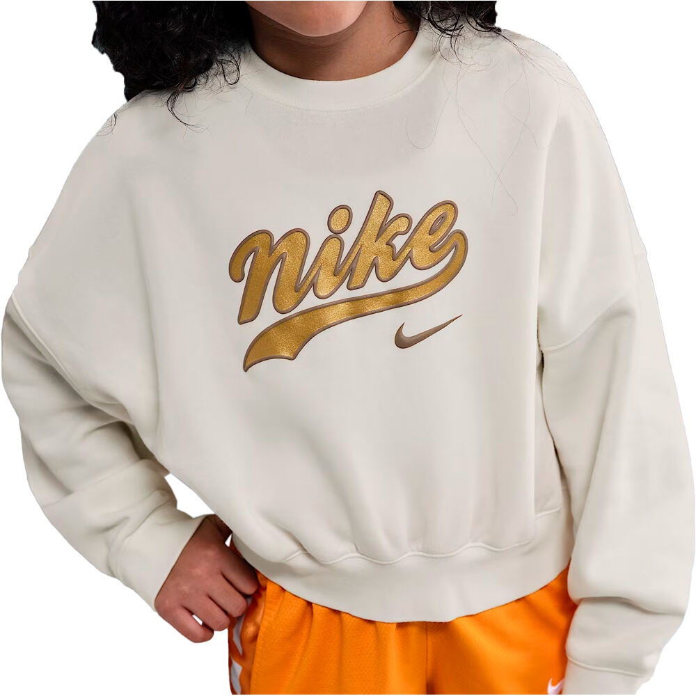 Nike sudadera niña G NSW TREND FLC CRP CREW vista frontal