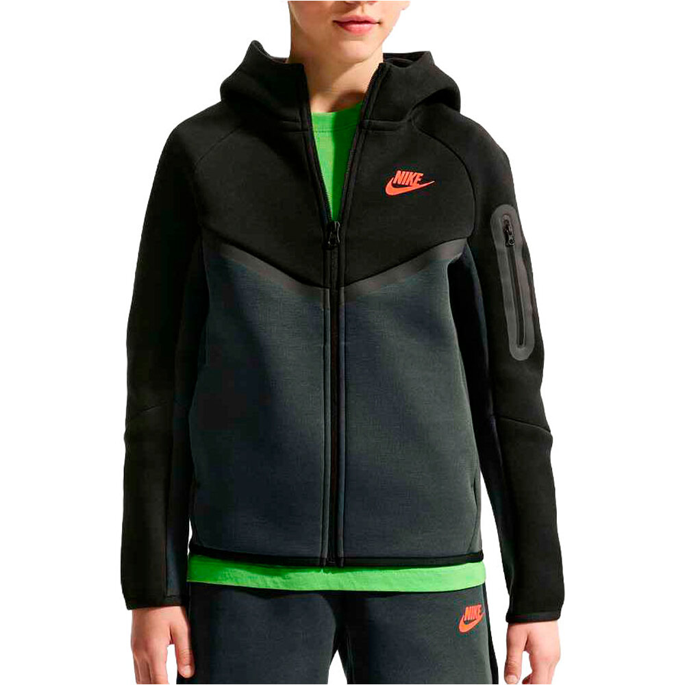 Nike sudadera niño B NSW TCH FLC FZ - PD vista frontal