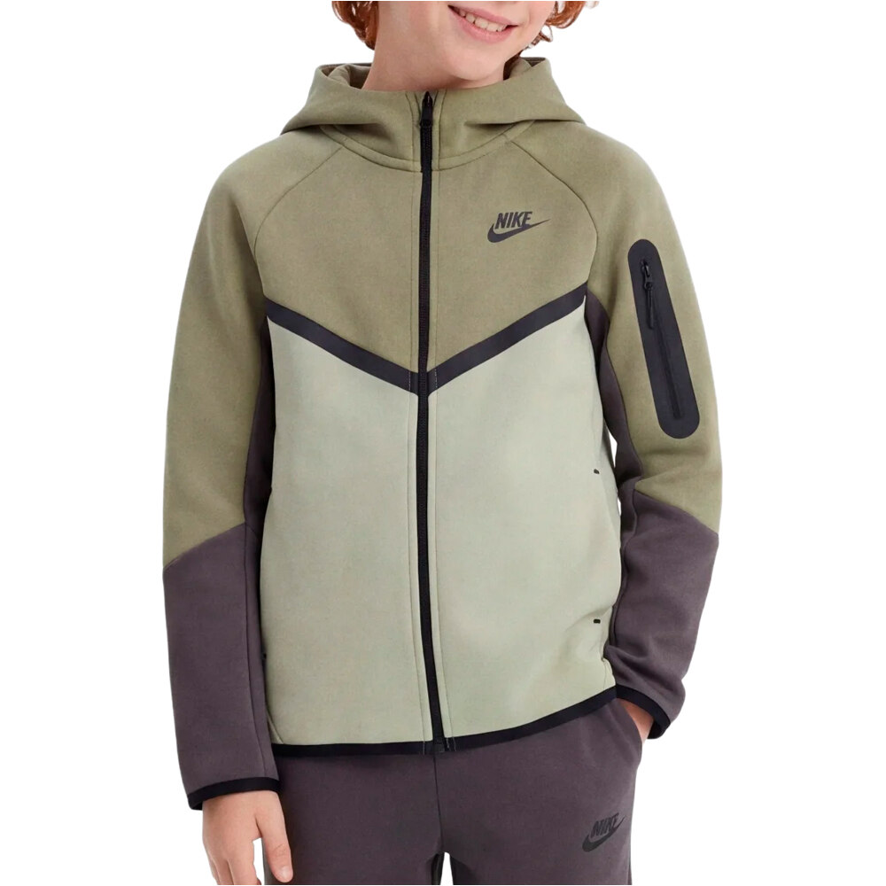 Nike sudadera niño B NSW TCH FLC FZ - PD vista frontal