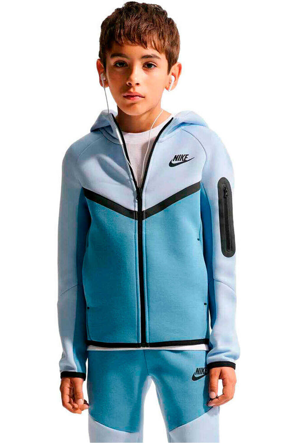 Nike sudadera niño B NSW TCH FLC FZ - PD vista frontal