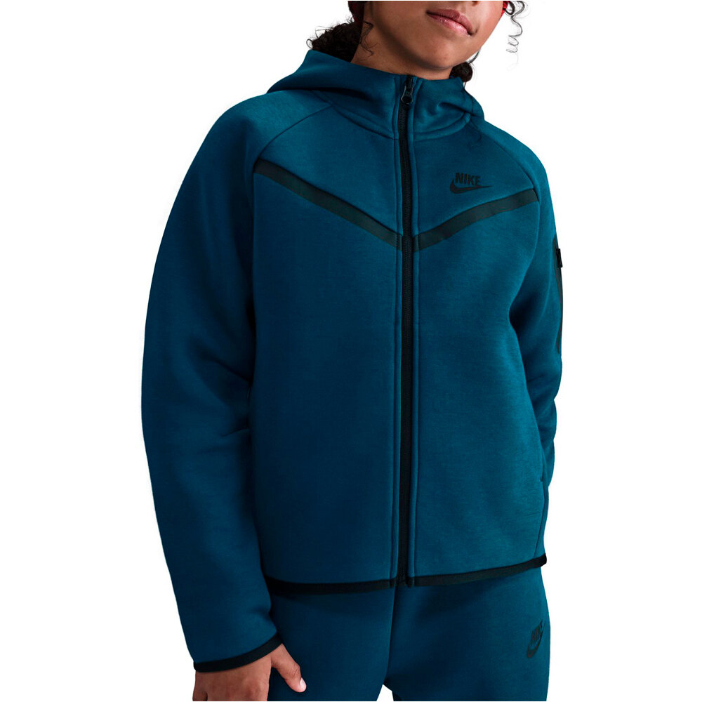 Nike sudadera niño G NSW TCH FLC HD FZ LS - PD vista frontal
