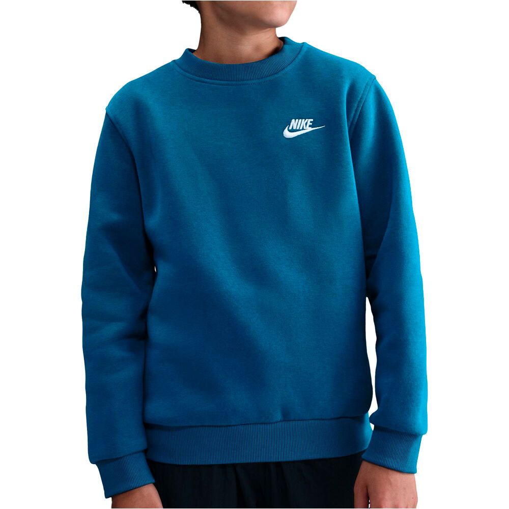 Nike sudadera niño K NSW CLUB FLC CREW LS LBR vista frontal