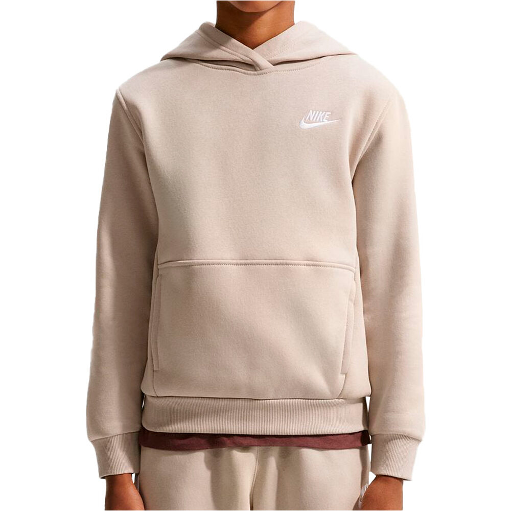 Nike sudadera niño K NSW CLUB FLC HDY LBR vista frontal