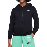 Nike sudadera niño K NSW CLUB FT HD FZ LS LBR vista frontal