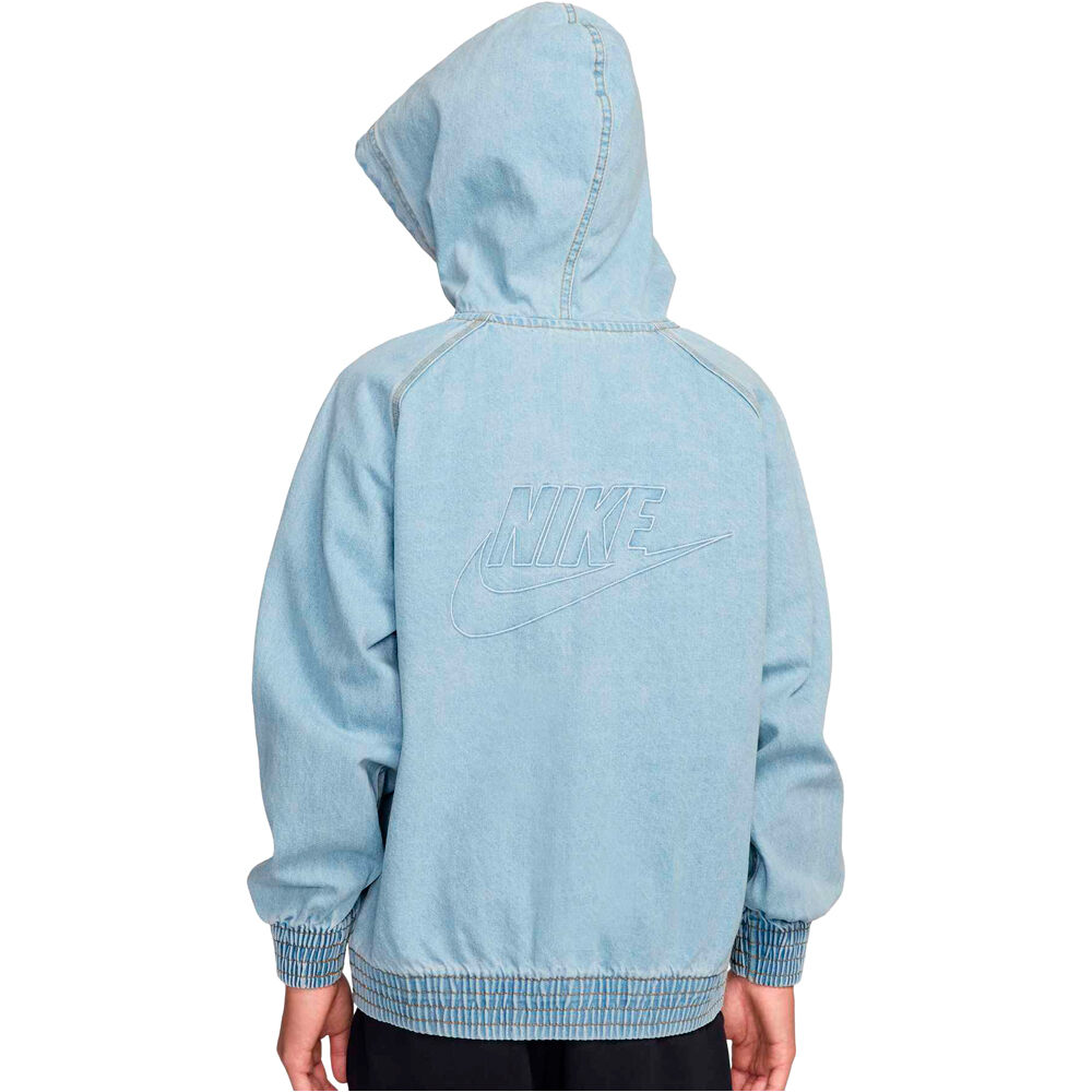 Nike sudadera niño K NSW WR DENIM FZ JACKET vista trasera