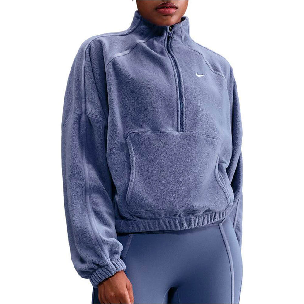 Nike sudaderas deportivas mujer W NK ONE TF HZ TOP POLAR SP WT vista frontal