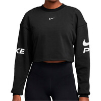 Nike sudaderas deportivas mujer W NP DF FLC CREW TT GRX vista frontal