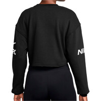 Nike sudaderas deportivas mujer W NP DF FLC CREW TT GRX vista trasera