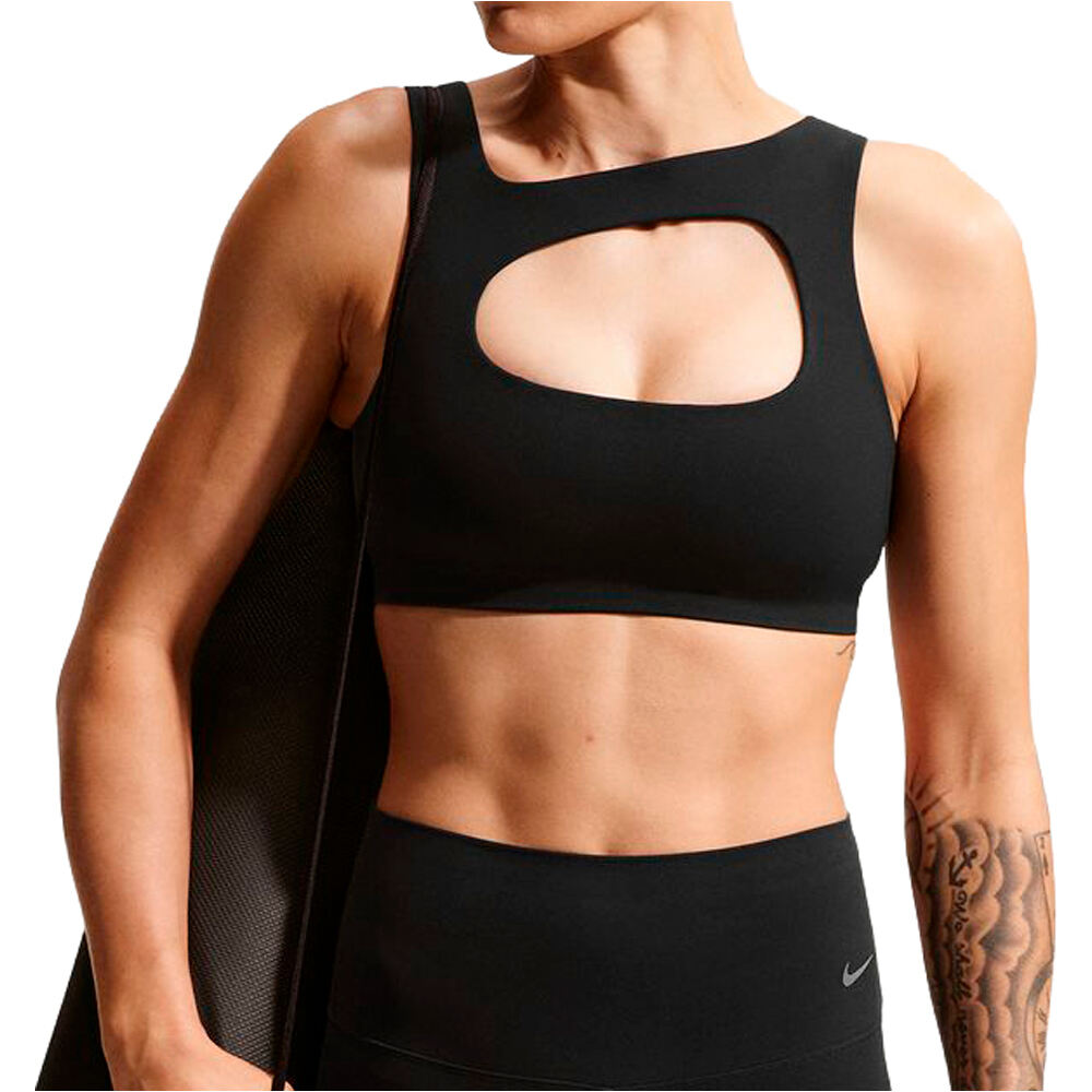 Nike sujetadores deportivos W NK DF ZENVY BRA CS SSNL vista frontal