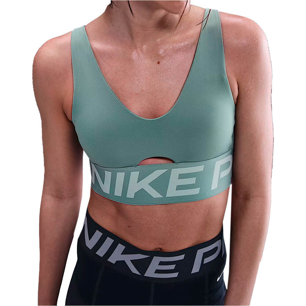 Nike sujetadores deportivos W NP INDY PLUNGE BRA BOLD vista frontal