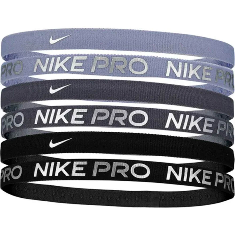 Nike varios running NIKE FLEX CLASSIC HEADBANDS 6PK PRINTED METALLIC vista frontal