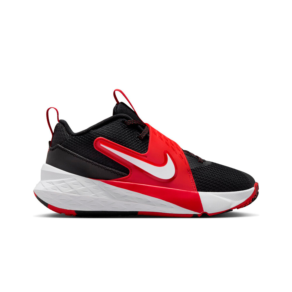 Nike zapatilla baloncesto niños TEAM HUSTLE D NERO lateral exterior