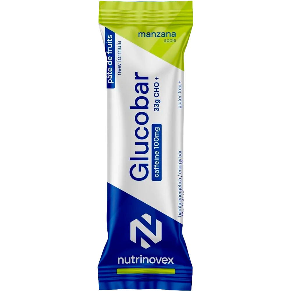 Nutrinovex barritas energéticas Glucobar con Cafena vista frontal