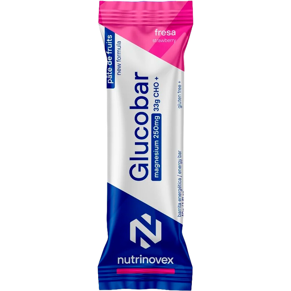 Nutrinovex barritas energéticas Glucobar con Magnesio vista frontal