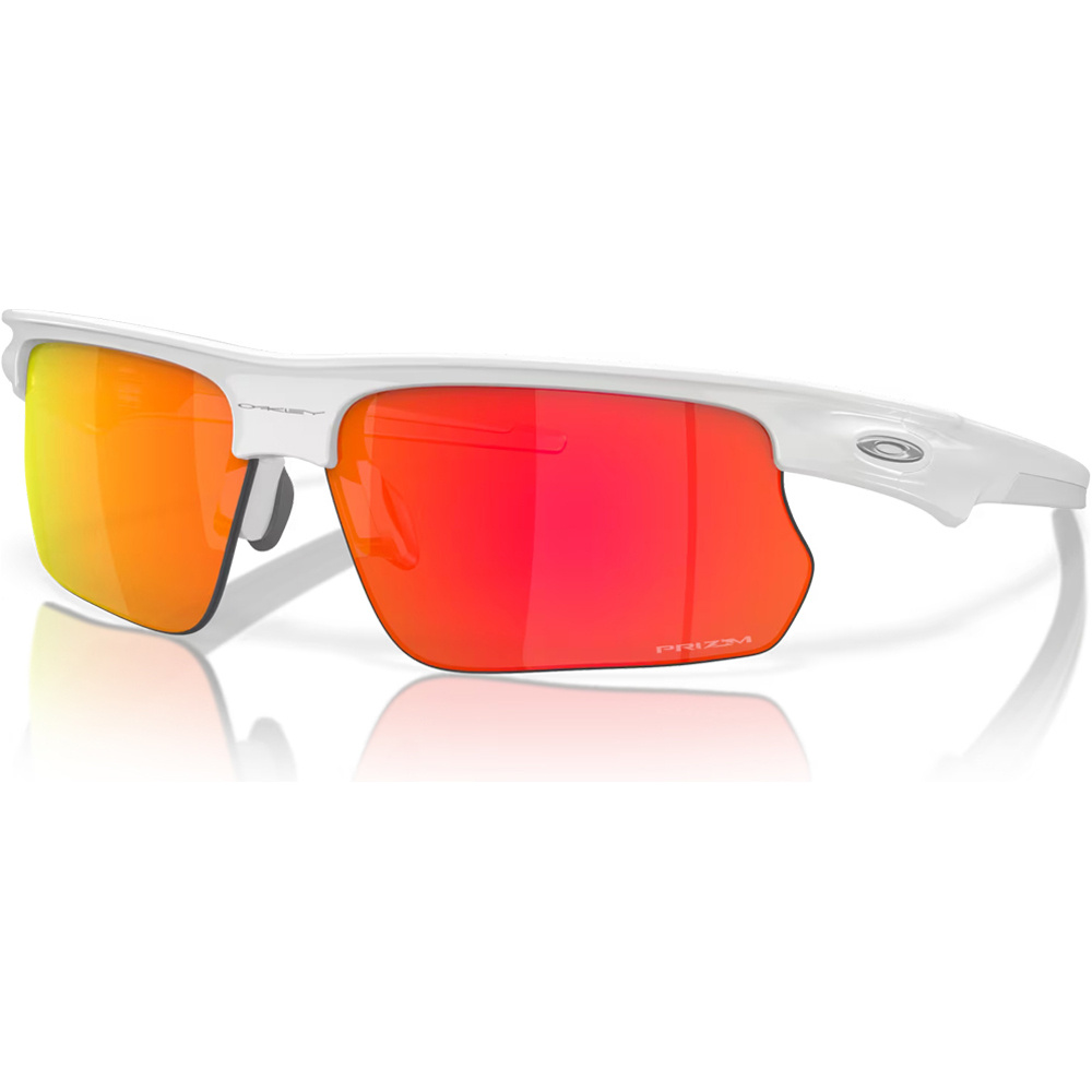 Oakley gafas deportivas BISPHAERA Pol Wht w/ Prizm Ruby vista frontal