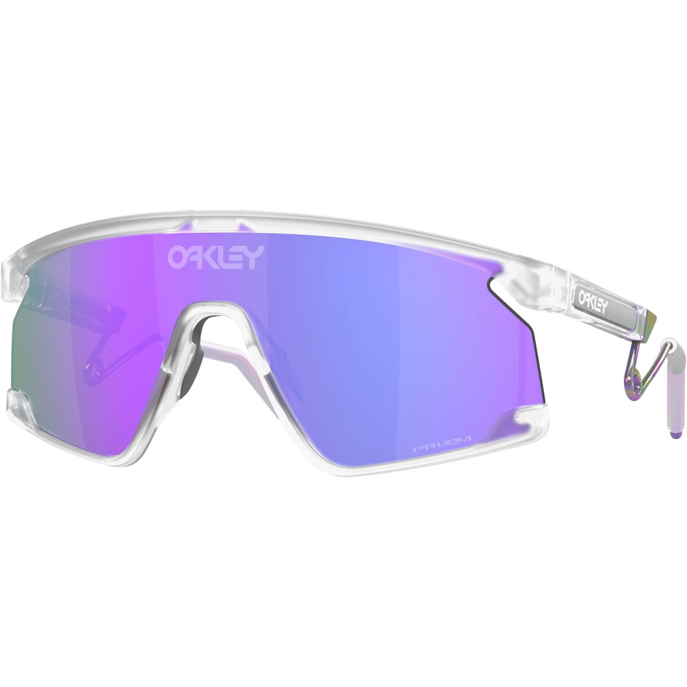 Oakley gafas deportivas BXTR METAL Mt Clear w/ Prizm Violet vista frontal