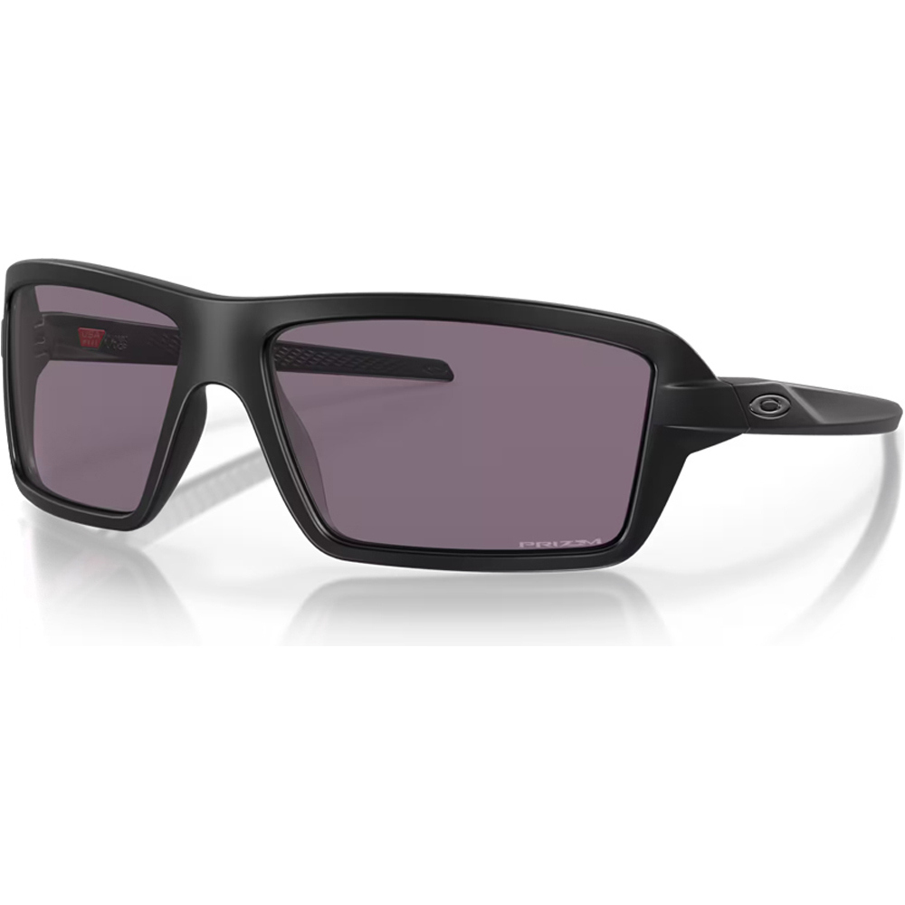 Oakley gafas deportivas Cables Mt Blk w/ Prizm Grey vista frontal