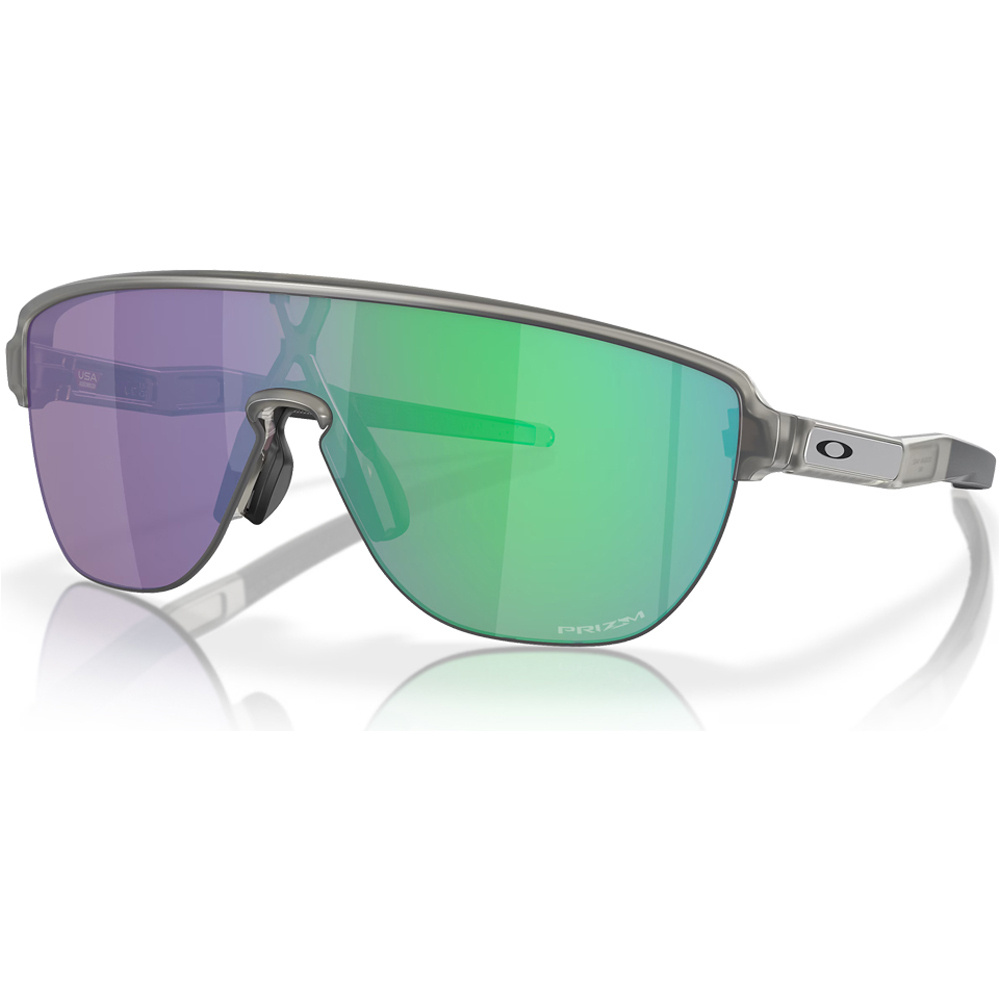 Oakley gafas deportivas Corridor Matte Grey Ink w/ Prizm Jade vista frontal