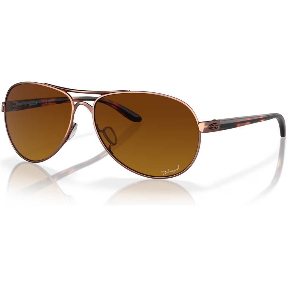 Oakley gafas deportivas Feedback Rose Gold w/Brn Grad Pol vista frontal