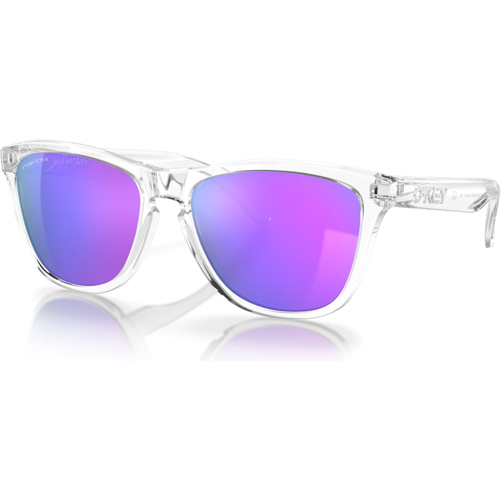 Oakley gafas deportivas Frogskins Pol Clear w/ PRIZM Violet vista frontal