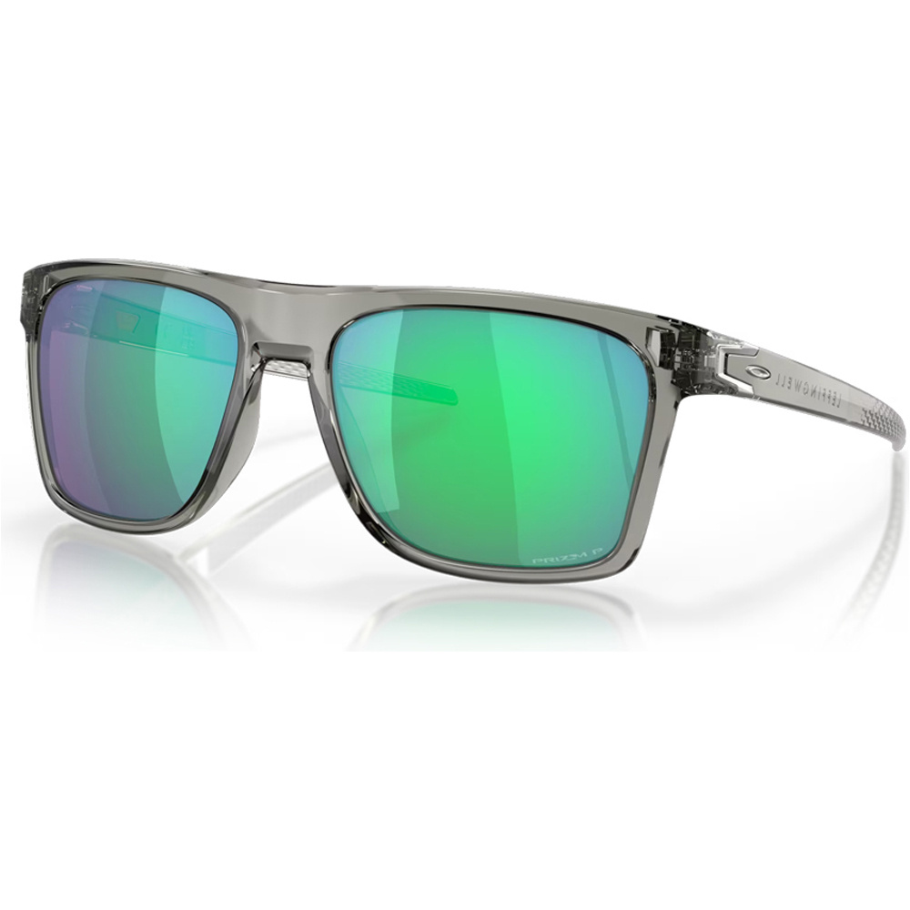Oakley gafas deportivas Leffingwell Grey Ink w/Prizm Jade Plr vista frontal