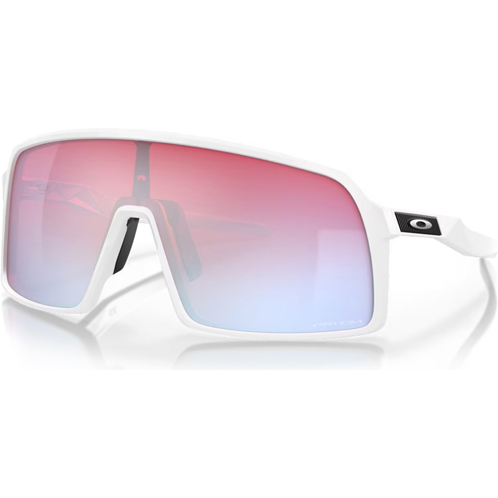 Oakley gafas deportivas Sutro Pol White w/ PRIZM Snow Sapph vista frontal