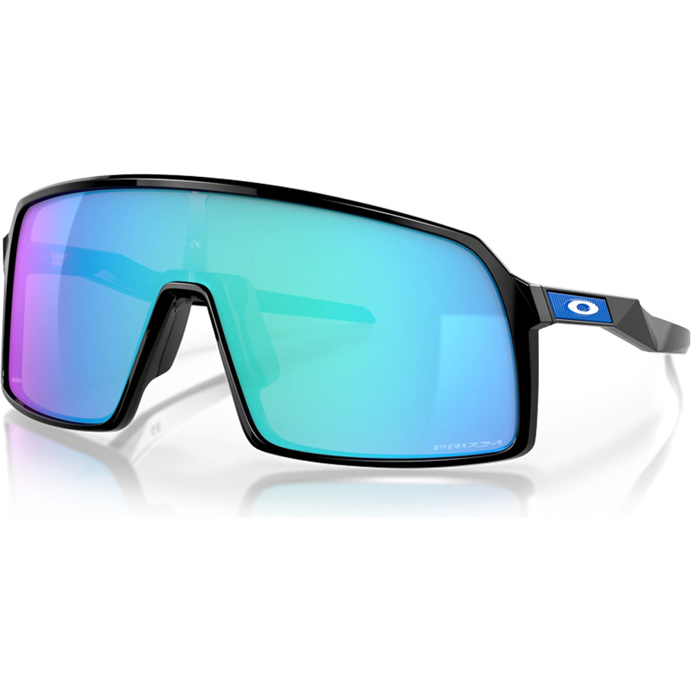 Oakley gafas deportivas Sutro Polished Black w/ Prizm Sapphire vista frontal
