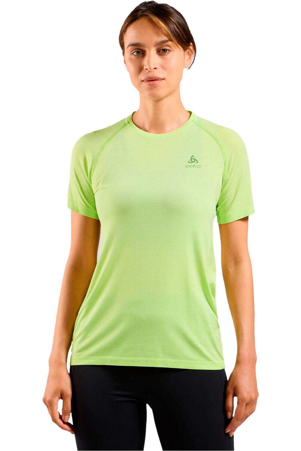 Odlo camiseta entrenamiento manga corta mujer ESSENTIAL SEAMLESS vista frontal