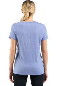 Odlo camiseta montaña manga corta mujer ASCENT MERINO 160 TREE vista trasera