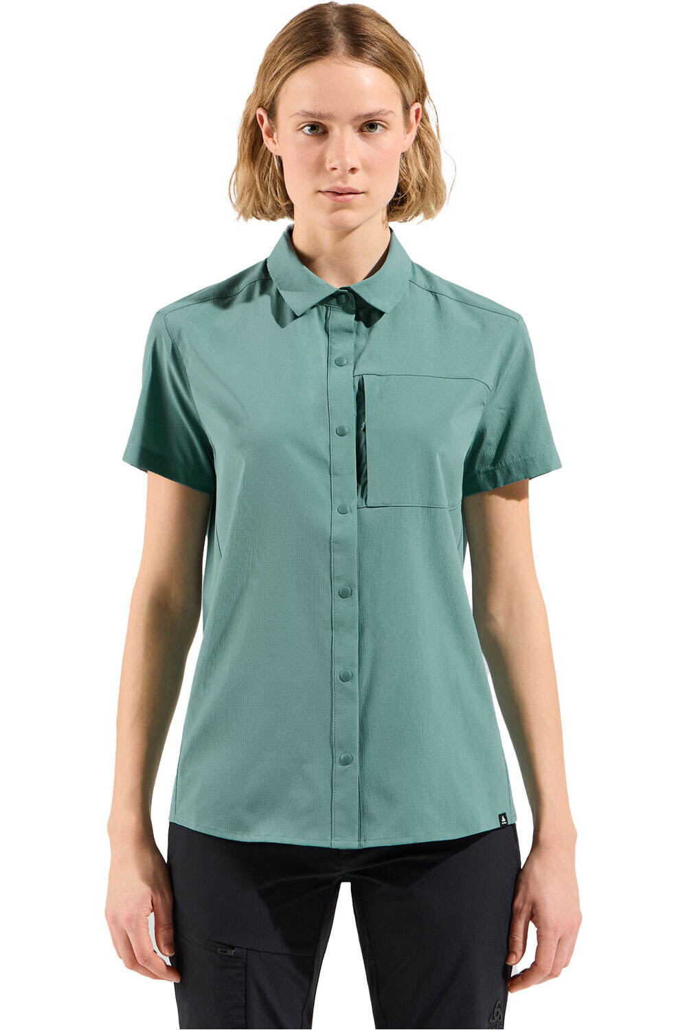 Odlo camiseta montaña manga corta mujer Shirt s/s ESSENTIAL vista frontal