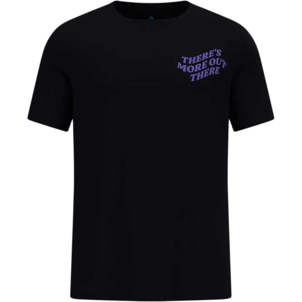 Odlo camiseta técnica manga corta hombre T-shirt crew neck s/s ESSENTIAL PRINT GR vista frontal