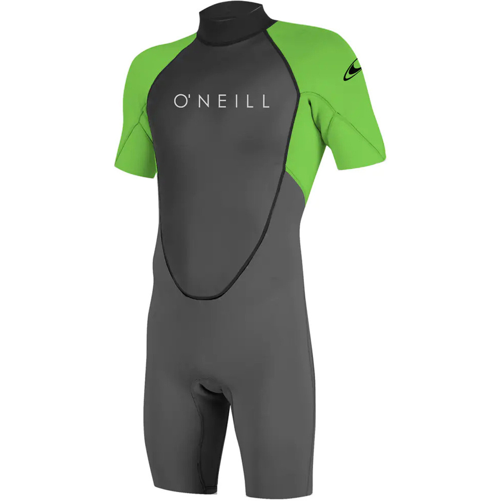 O'Neill traje de neopreno corto Reactor-2 2mm Back Zip S/S Spring vista frontal