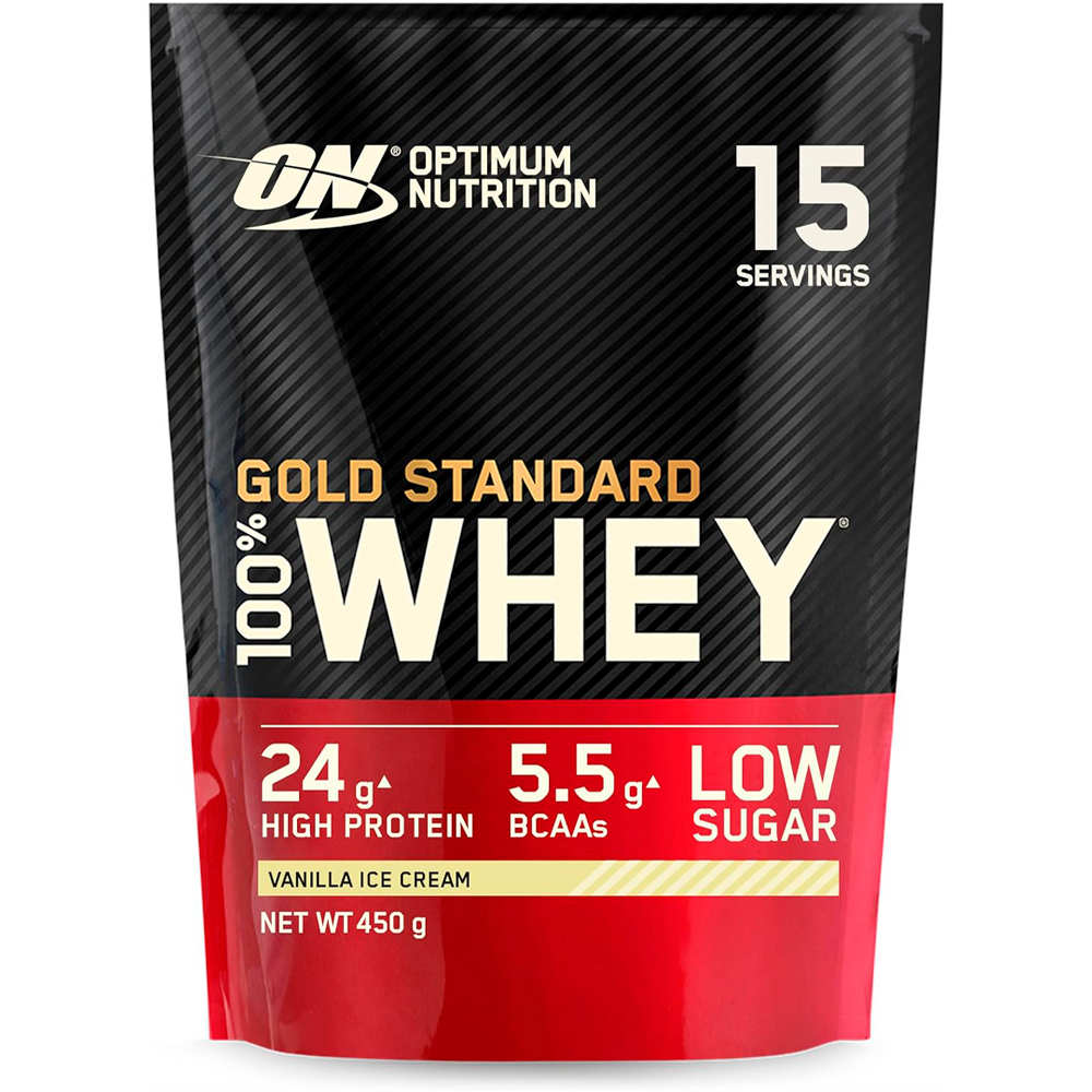 Optimum Nutrition proteínas ON 100% Whey Gold Standard 1LB Vanilla I vista frontal