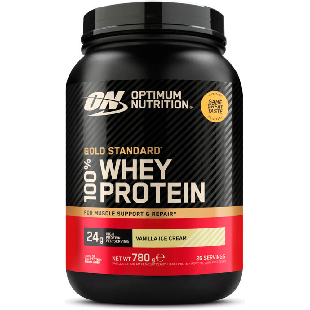 Optimum Nutrition proteínas ON 100% Whey Gold Standard 780g vista frontal