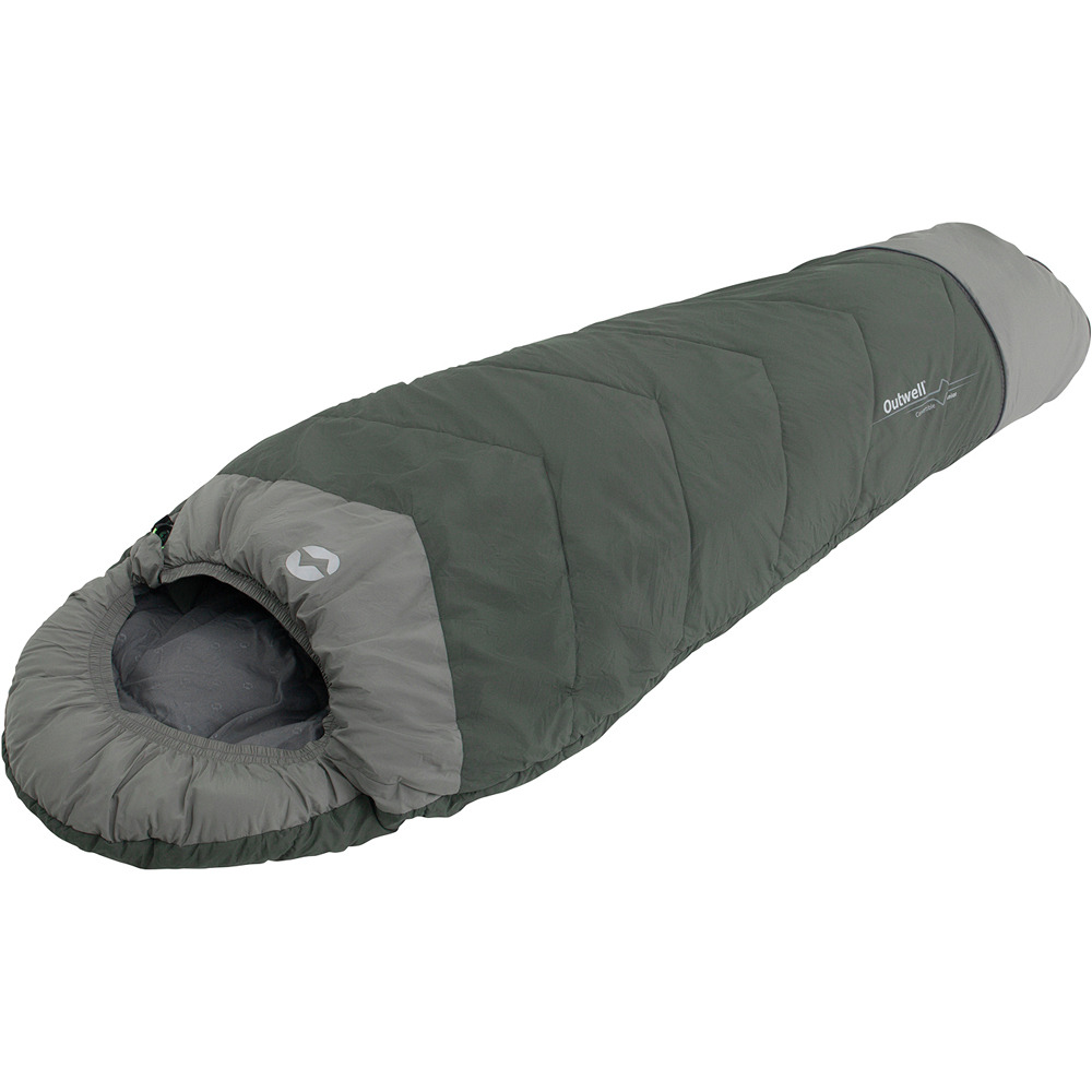 Outwell saco de dormir CONVERTIBLE JUNIOR Dusty Green vista frontal