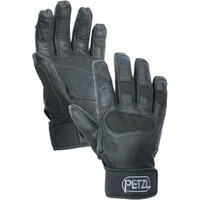 Petzl guantes montaña CORDEX PLUS NEGRO guante para asegurar y vista frontal