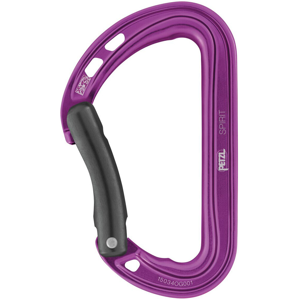 Petzl mosquetón escalada Mosquetn SPIRIT curvo vista frontal
